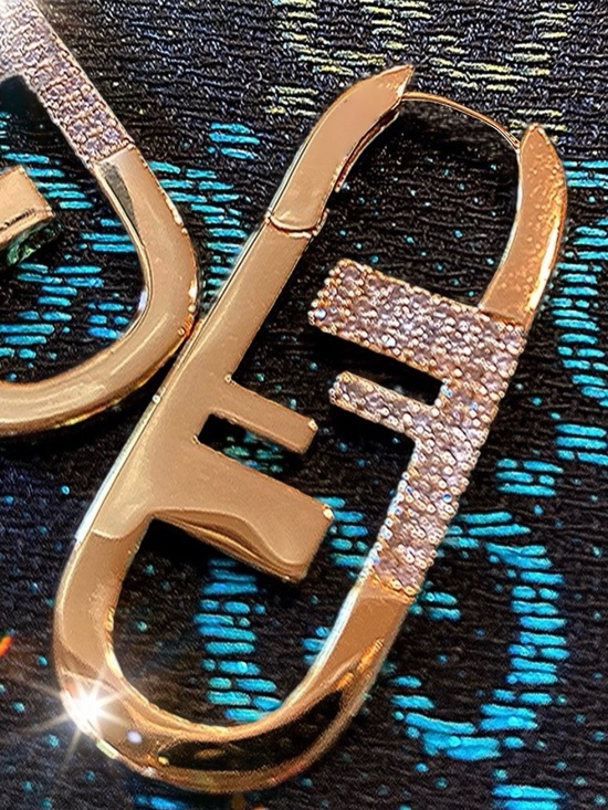 Fendi Jewelry - Authentic Fendi Large O’Lock Crystal Earrings